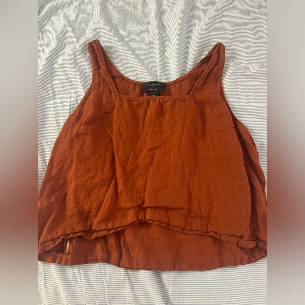 Tahari Linen Tank
